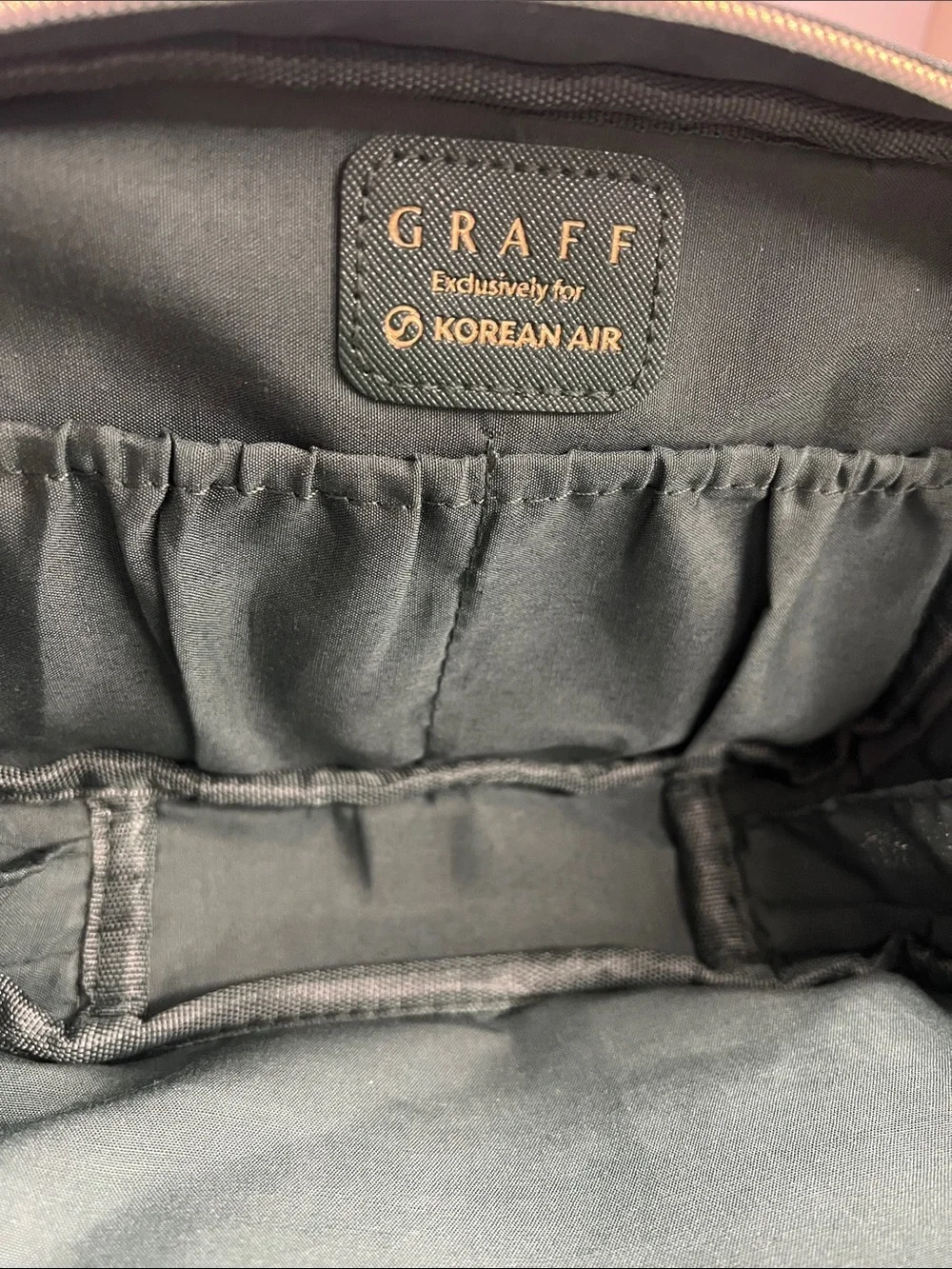 GRAFF Dark Green Vegan Leather Zip Around Travel Clutch Pouch - New